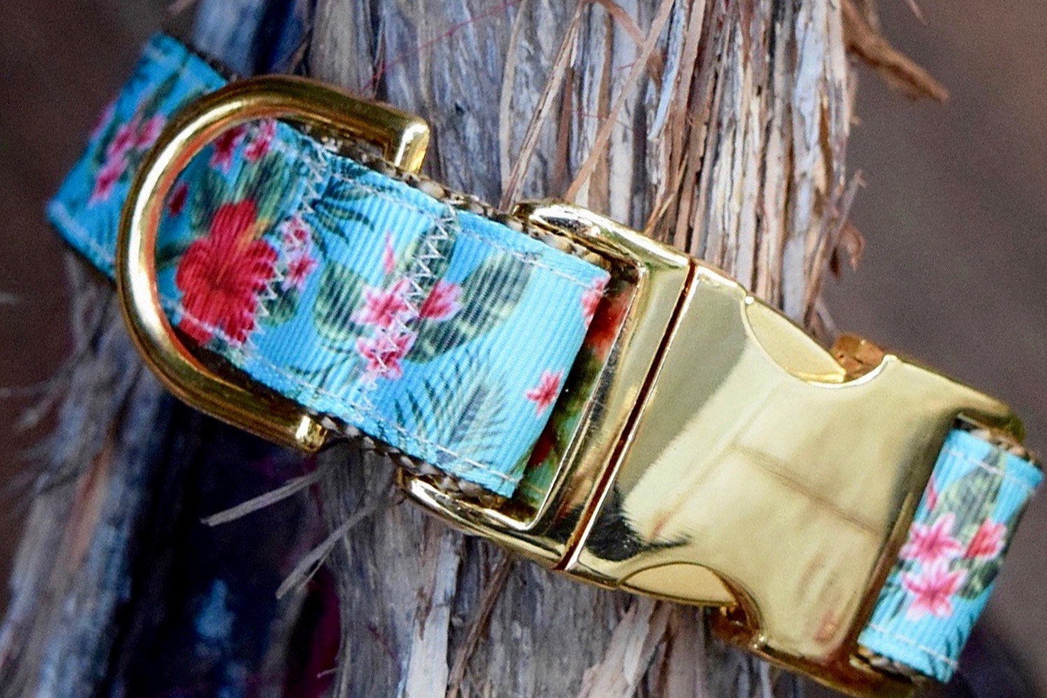 Hawaiian Dog Collar Floral Dog Collar Adjustable Summer