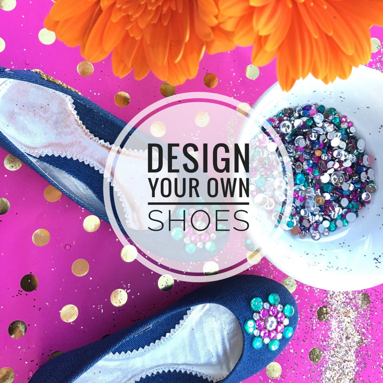 DIY Shoes Decorating Kit Girls Ballet Flats Birthday