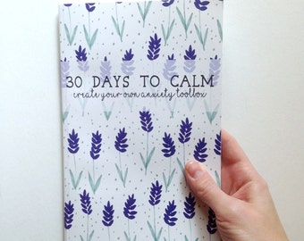 anxiety relief anxiety awareness anxiety aids journal notebook self help calm down kit 30 day challenge writing journal stress relief