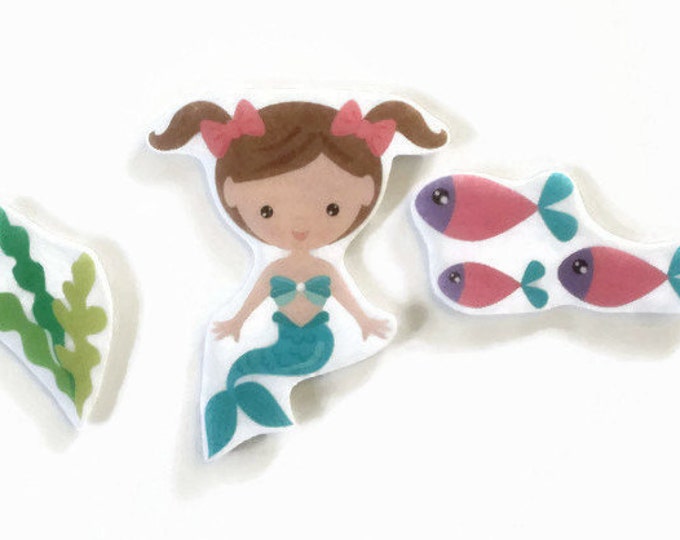 Under the Sea Felt Board Story - Montessori Mermaid Toy, Pretend Play Busy Board, Mermaid Doll Toddler Quiet Book, Quiet Time Kids Activity