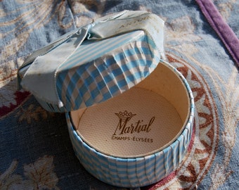 Unique Vintage French Paris Religious Holy Communion Baptism Christening Baptême Circular Gift Box