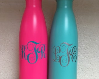 Swell Bottle Monogram Decal