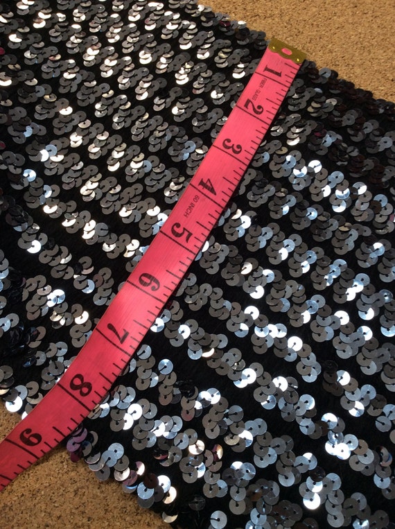 Sequin stretch fabric sequins fabric charcoal by Threads2Trends