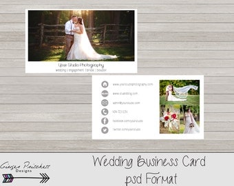 Wedding Photography Business Card Template- INSTANT DOWNLOAD