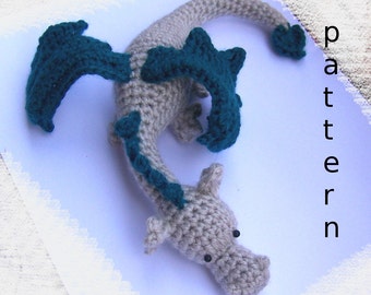 Crochet Baby Dragon-Instant Download Crochet Pattern-Toy Dragon-Pocket Dragon-Amigurumi Dragon-DIY Crochet Toy-Stuffed Dragon-Small Dragon