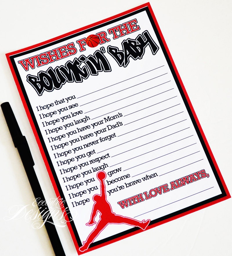 Air Jordan Baby Shower Game You Print Air Jordan Party