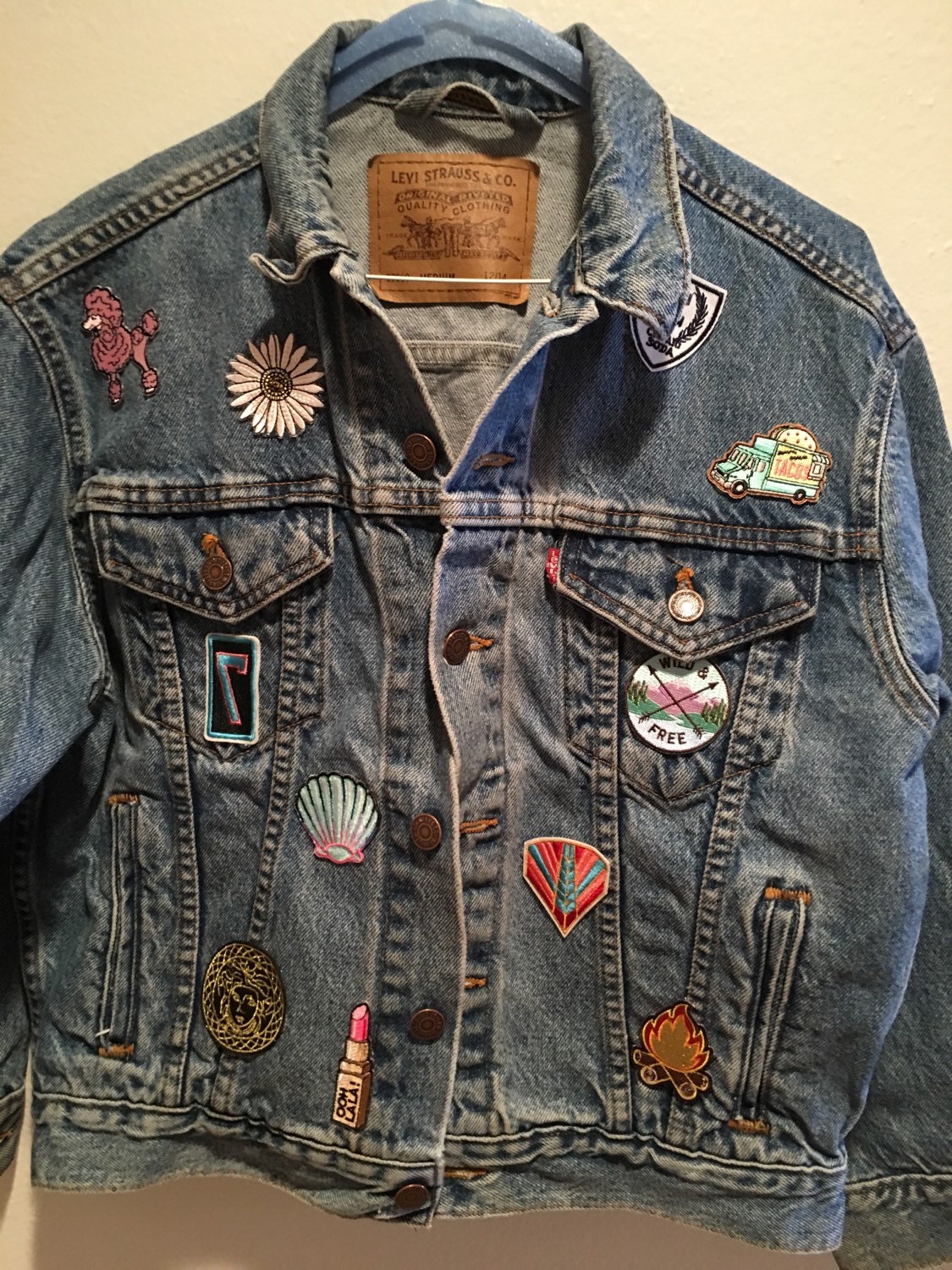 NEW Vintage Denim levi's jean Jacket with new by makelovewear