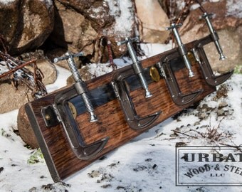 Industrial C-Clamp Coat Rack .................. -ON SALE-