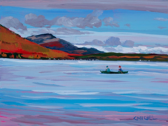 Maine Landscape Painting Katahdin Lake 14-3