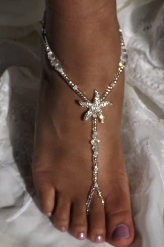 Beach Wedding Barefoot Sandal Foot Jewelry Anklet Destination