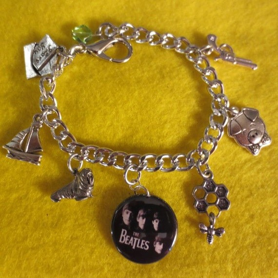 Beatles MEMORY charm bracelet by SharynKBeatlecrafts on Etsy