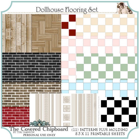 Dollhouse Printable Flooring Set 01