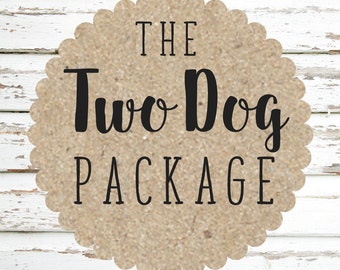 Two Dog Package- 2 Collars & 2 Leashes