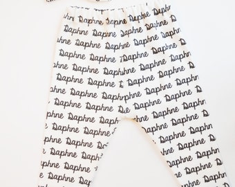 Personalized Baby Clothes - Custom Baby Name Leggings - Personalized Baby Shower Gift Girl - Baby Name Leggings - Toddler Girl Pants