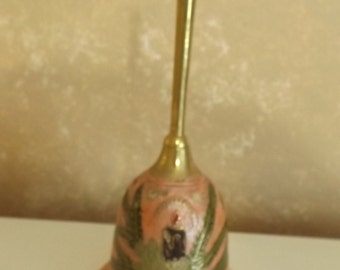 Vintage Handpainted Brass Bell India CL4-24