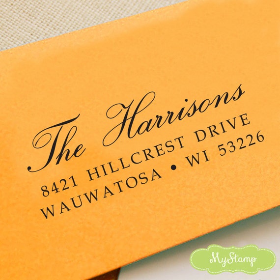 CUSTOM pre inked address STAMP from USA custom address stamp