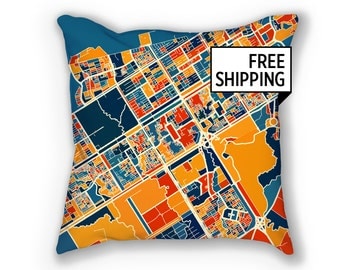 Islamabad Map Pillow - Pakistan Map Pillow 18x18