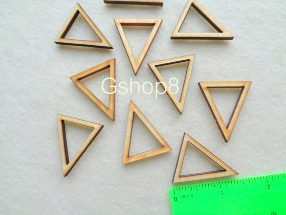 Wood Triangles 10 Unfinished Wood Triangles for Jewelry