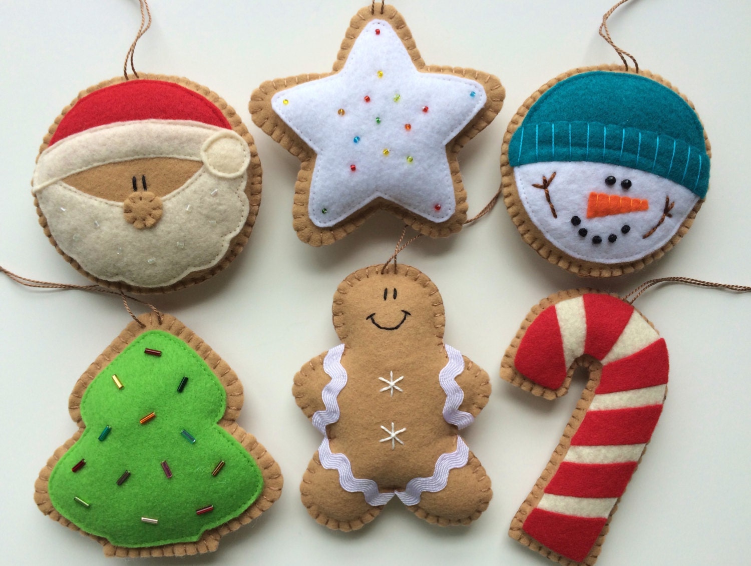 Set Of 6 Felt Cookie Holiday By Gingersweetcrafts On Etsy