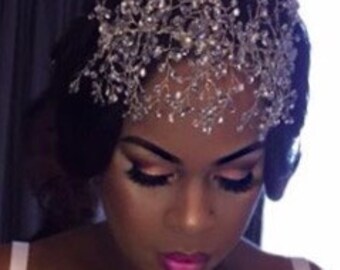 Rhinestone Bridal Headdress Hair vine