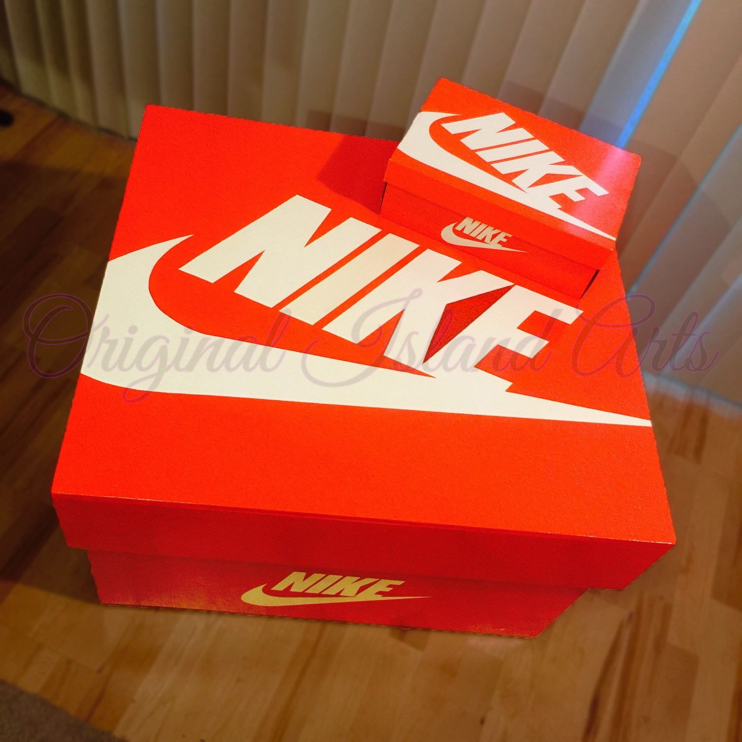 nike wooden shoe box