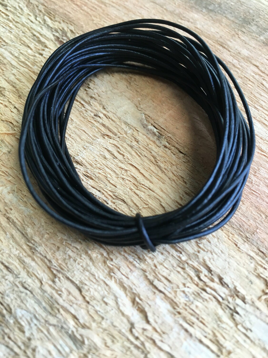 05mm fine natural black leather cord very thin black leather