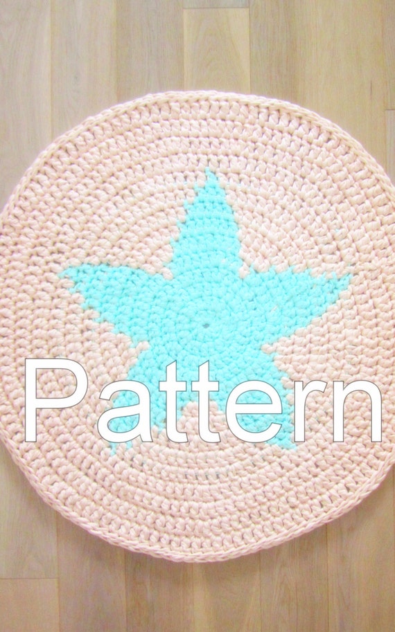 CROCHET RUG PATTERN/ Crochet Star Carpet / Rug Pattern/