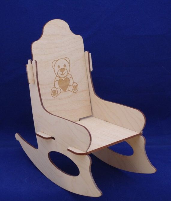 vintage teddy bear rocking chair