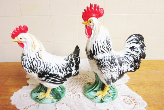 lefton rooster figurine