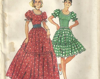 Puffy Sleeve Dress Pattern Costume