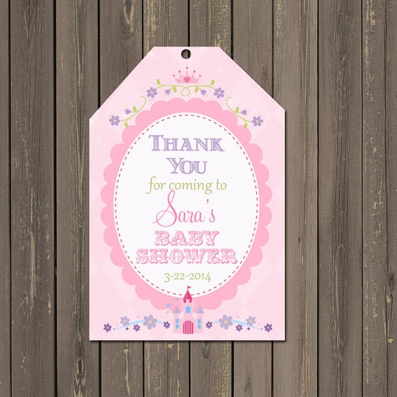 Princess Favor Tags Princess Baby Shower Goody Bag Tags