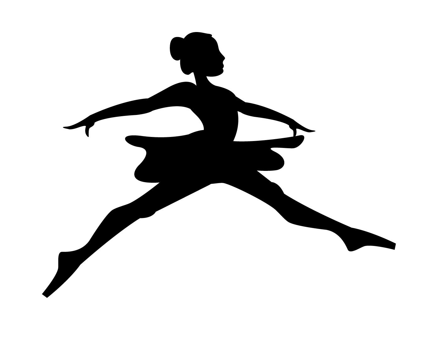 Download SVG Jumping Ballerina silhouette Cuttable File INSTANT
