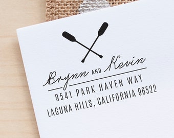 Rustic Address Stamp Return Address Stamp Personalized Address Stamp Calligraphy Address Stamp Paddles Address Stamp Eco Friendly Rubber New
