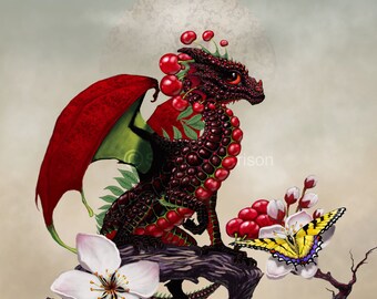 CHERRY DRAGON Print 4x6, 8.5x11, or 11x14