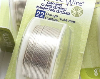 Artistic Wire, 22 Gauge Silver Wire, Tarnish Resistant Silver Artistic Wire, 8 Yard Spool, Wire Wrapping, Beading Supplies, Item 1004wr