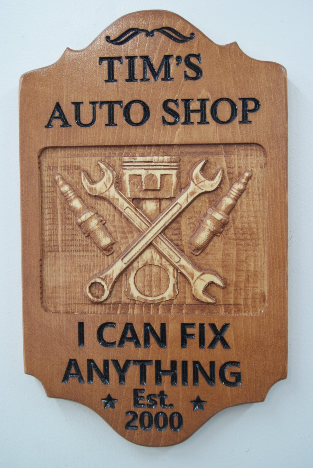 Custom Personalized Garage Sign 3D Graphics Wooden Carved Auto   Il Fullxfull.934219667 Brh9 