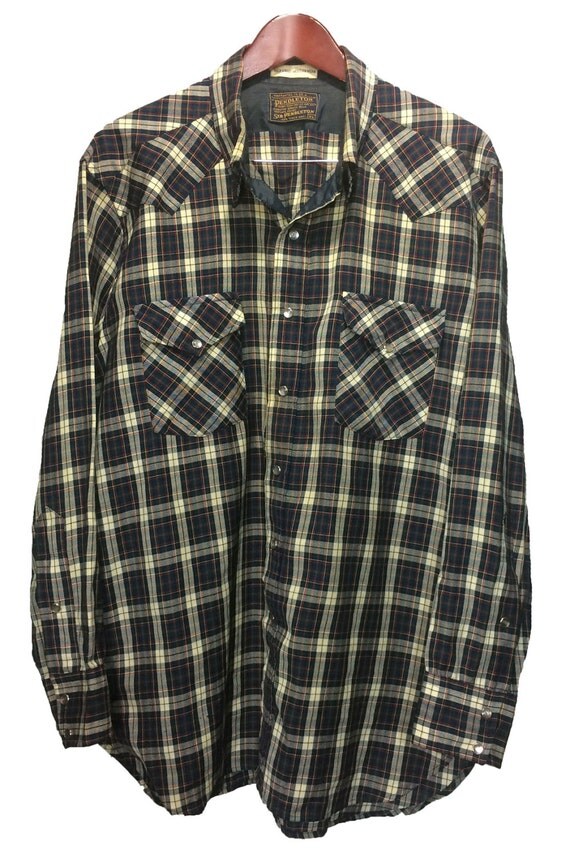 PENDLETON Vintage Wool Western Shirt Men's Size XL by Eagleages