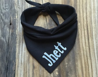 Personalized Hand Stamped name bandana bib-drooler bib-bibdana