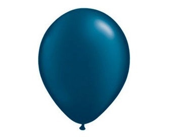11" PEARL Navy Blue Latex Balloons