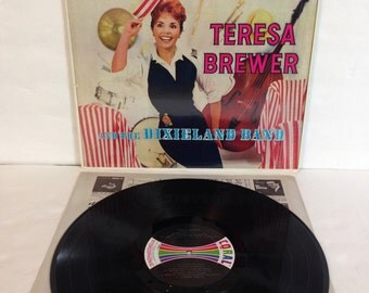 Teresa Brewer and The Dixieland Band Vintage Vinyl Record Album LP 1958 Coral Decca Records CRL 757245