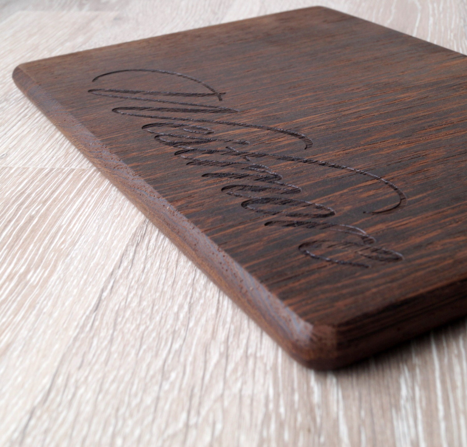 Personalized cutting board luxury wenge wood cutting board