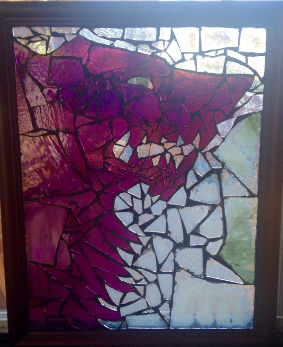 Mosaic glass on glass House of Stark Game of Thrones.