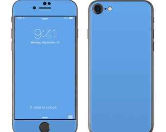 Solid Blue - iPhone 7/7 Plus Skin - Sticker Decal