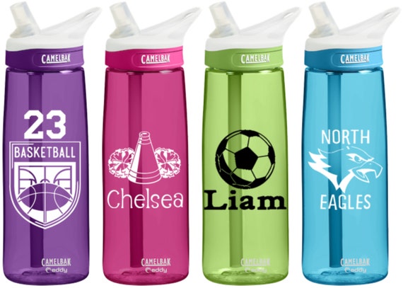Camelbak Water Bottle with Personalized Custom Name and Sports Logo