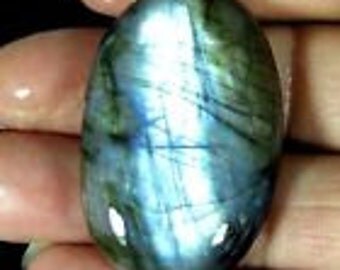 Stunning Blue Flash 42mm Natural, Labradorite Gemstone Cabochon, Bright Blue Flash