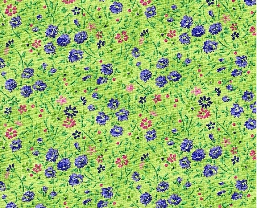 Floral Calico Fabric by the Yard Cotton Small Print Pink