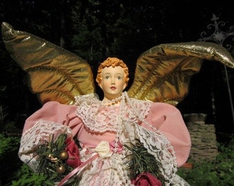Beautiful Porcelain Victorian Angel - Tree top