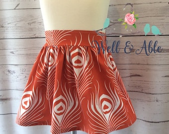 Orange feather skirt