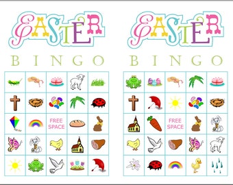 Printable Easter Game Cards for Pictionary Charades Hangman