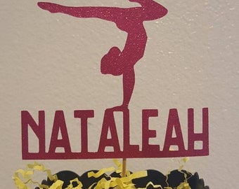 GYMNASTICS CAKE Topper GYMNAST Tumbling cut outs